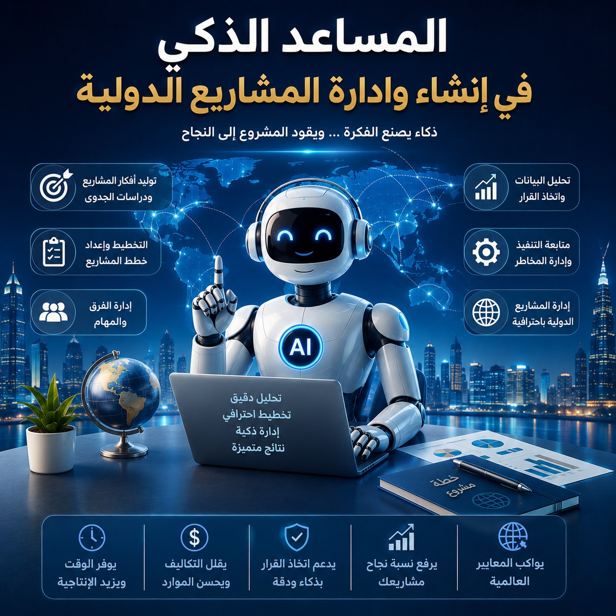 🌍 مدير المشاريع الدولية الذكي